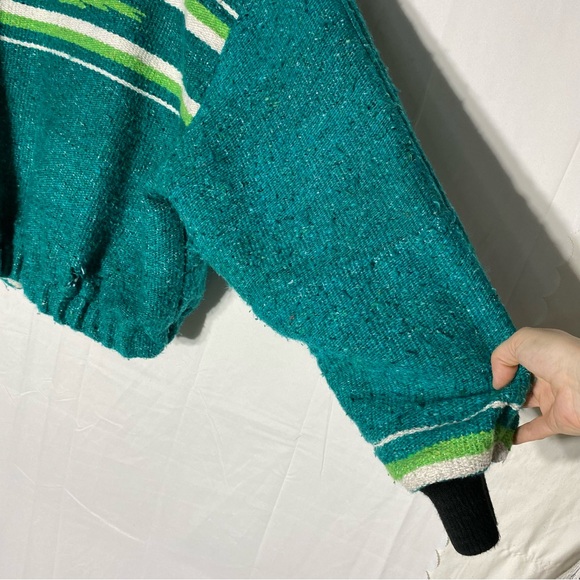 Vintage Carrot Co. Original Cocol Green Southwestern Oversized Bomber Jacket M - Picture 16 of 16